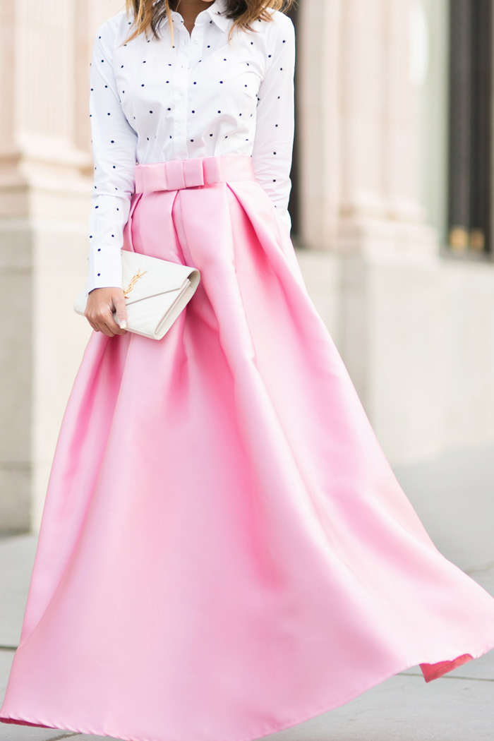 lace and locks petite fashion blogger pink maxi skirt valentine ...  