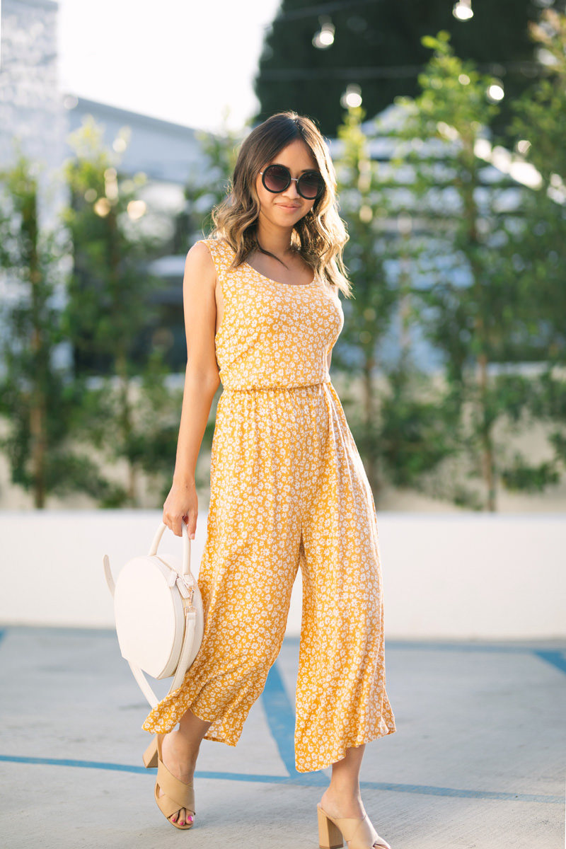 yellow petite jumpsuit